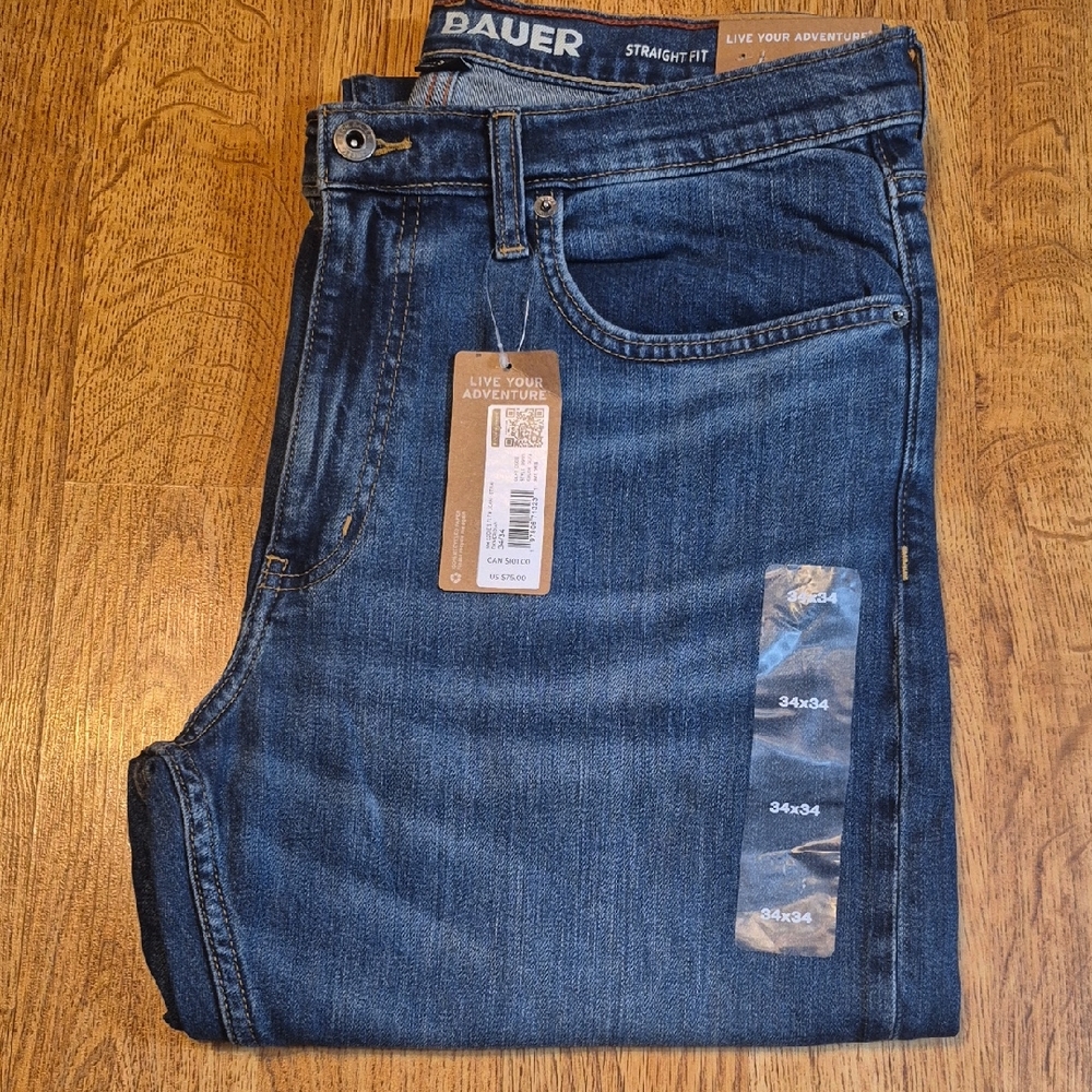 Eddie Bauer Men's Dark Blue Straight Jeans
